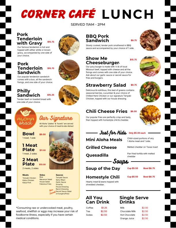 CORNER CAFE Menu image 1