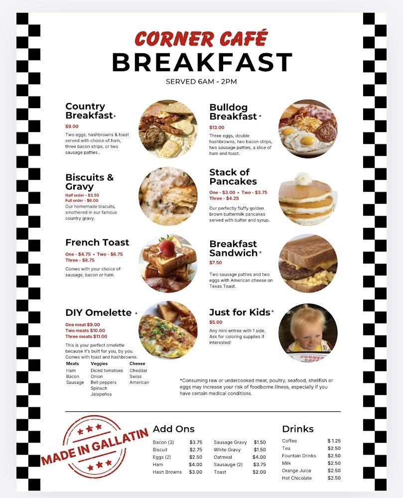 CORNER CAFE Menu image 2